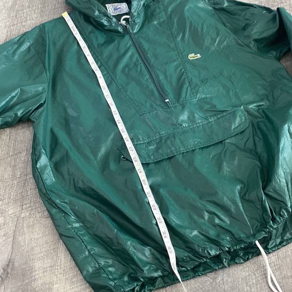 IZOD LACOSTE vintage 90s nylon windbreaker half zip pull over hoodie jacket - Picture 7 of 7